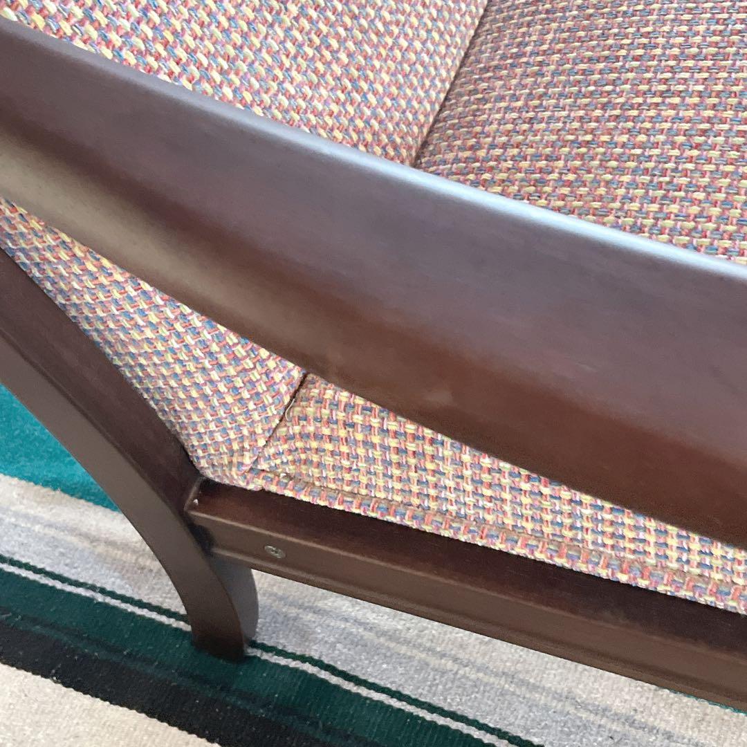 希少　カリモク　チターノ　一人掛け　アーム　ソファ　レトロ　ヴィンテージ