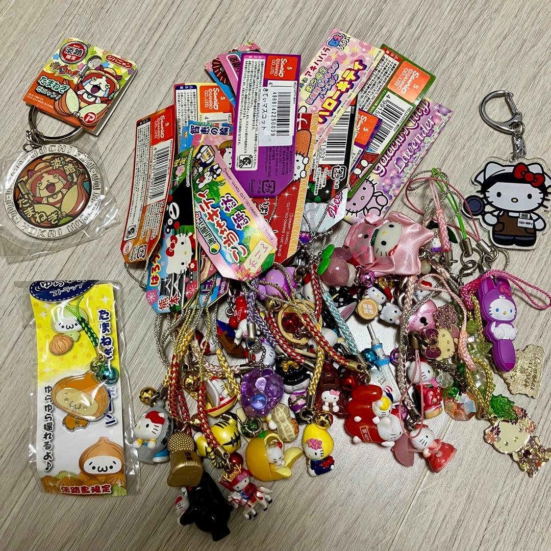 【36個/中古】ご当地キティ 値付け・その他ストラップ まとめセット 限定・廃盤