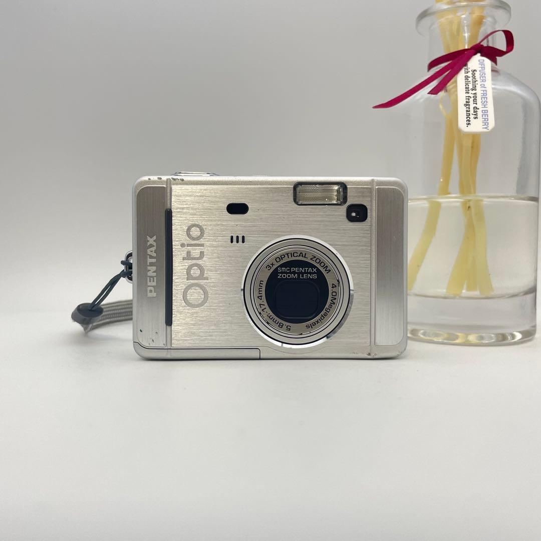 スマホ転送OK✨PENTAX Optio S40✨動作確認済 単三電池 可愛い♪