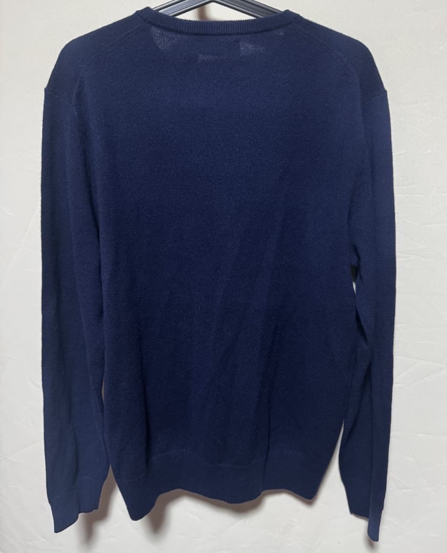 ポロラルフローレン ドッグインターシャ カシミヤセーター サイズM 新品 紺色