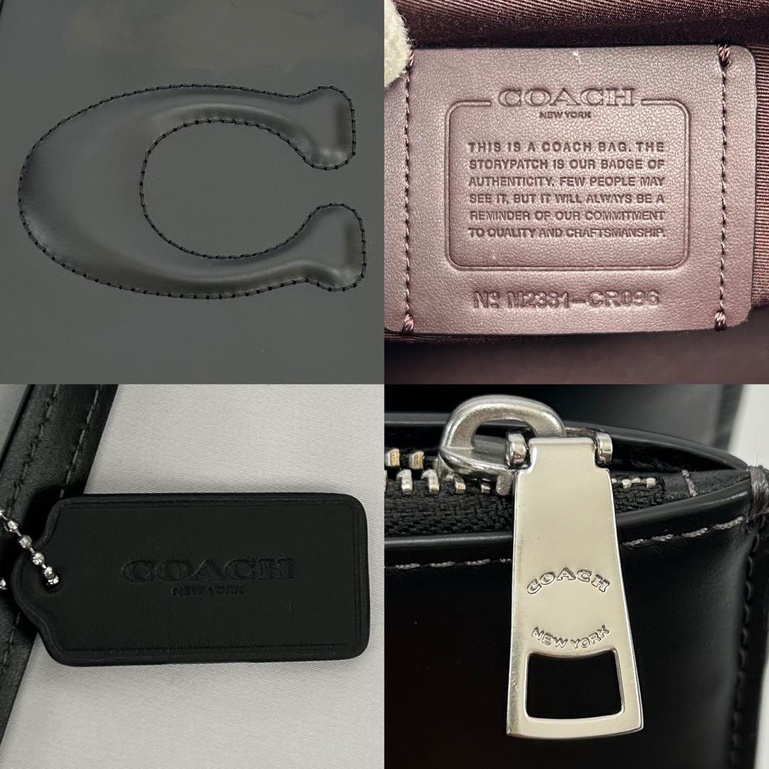 【極美品】コーチ CR096 ニーナ ビジネスバッグ レザー 本革 手提げ 黒