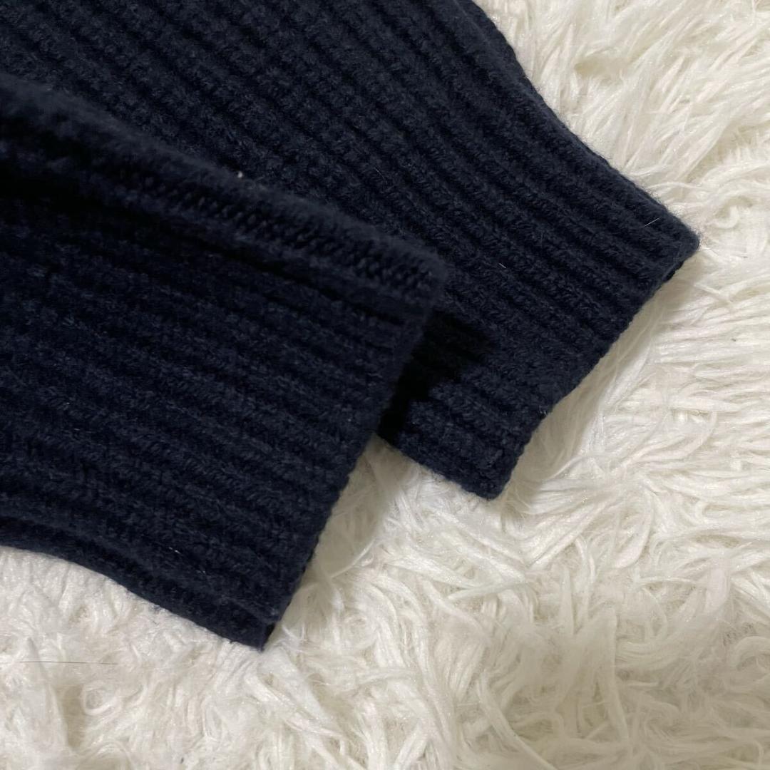 現行モデル ユナイテッドアローズ カシミヤ アゼ ショールカラー ネイビー L