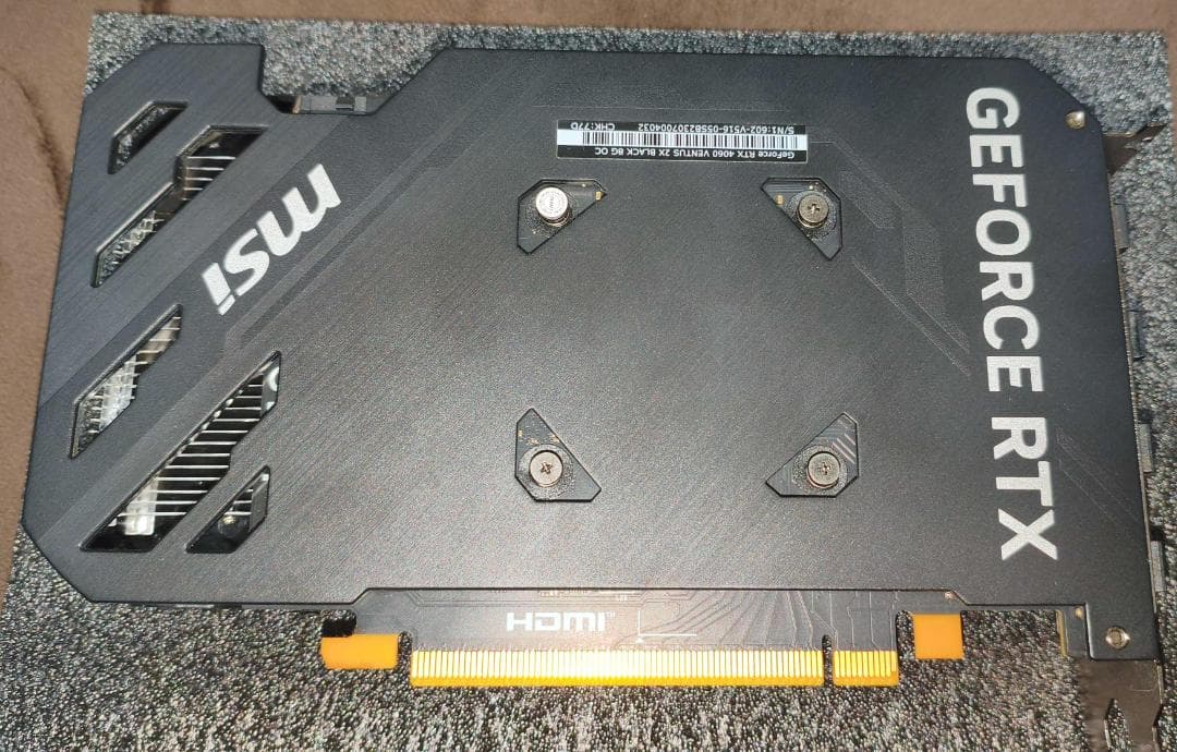 グラフィックボード・グラボ・ビデオカード MSI GeForce RTX 4060 VENTUS 2X BLACK