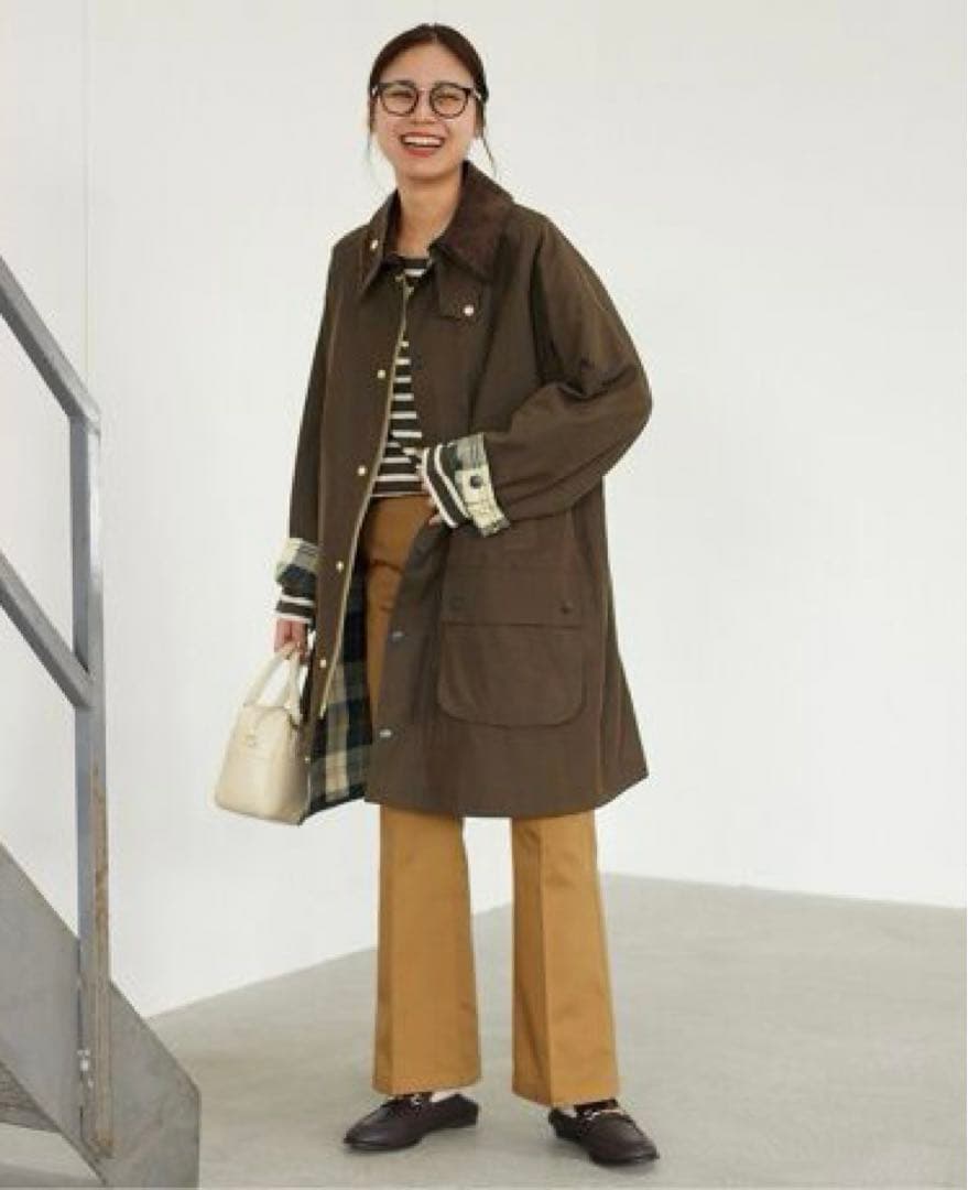 バブアー　オーバーサイズコート　38 セージ