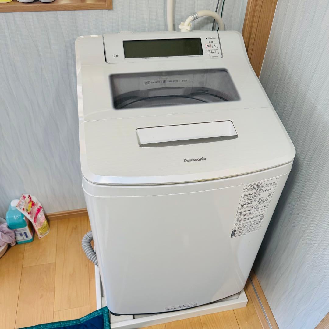 【2021年製】 Panasonic 全自動洗濯機 8kg NA-SJFA808