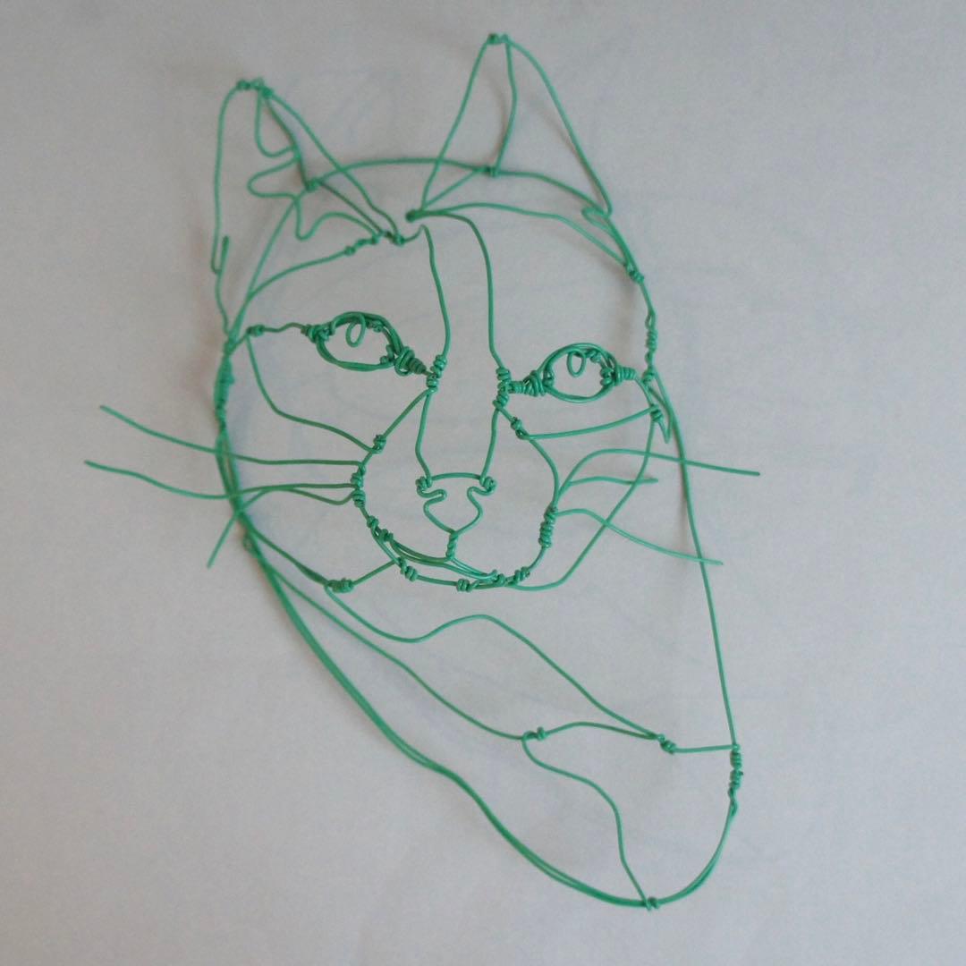 HAyU hayu ワイヤーアート ハユ 猫 アート 水金地火木土天冥海