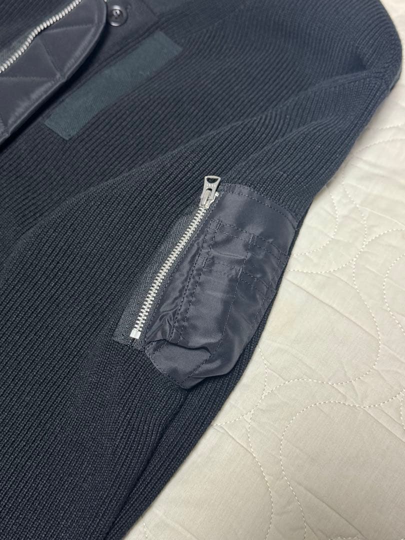 y*a様 sacai サカイ　ミリタリー　MA1　ドッキング　カーディガン　コー