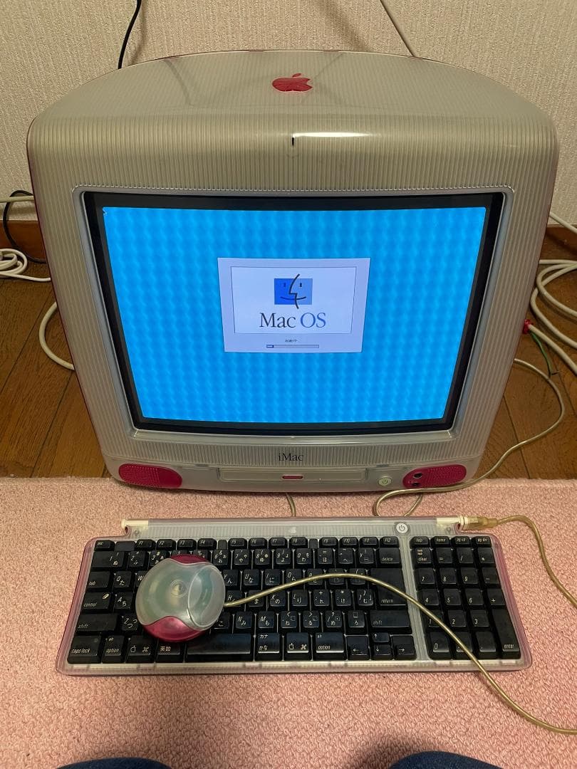 iMac g3 初代　赤　動作品　古いのでジャンク扱い