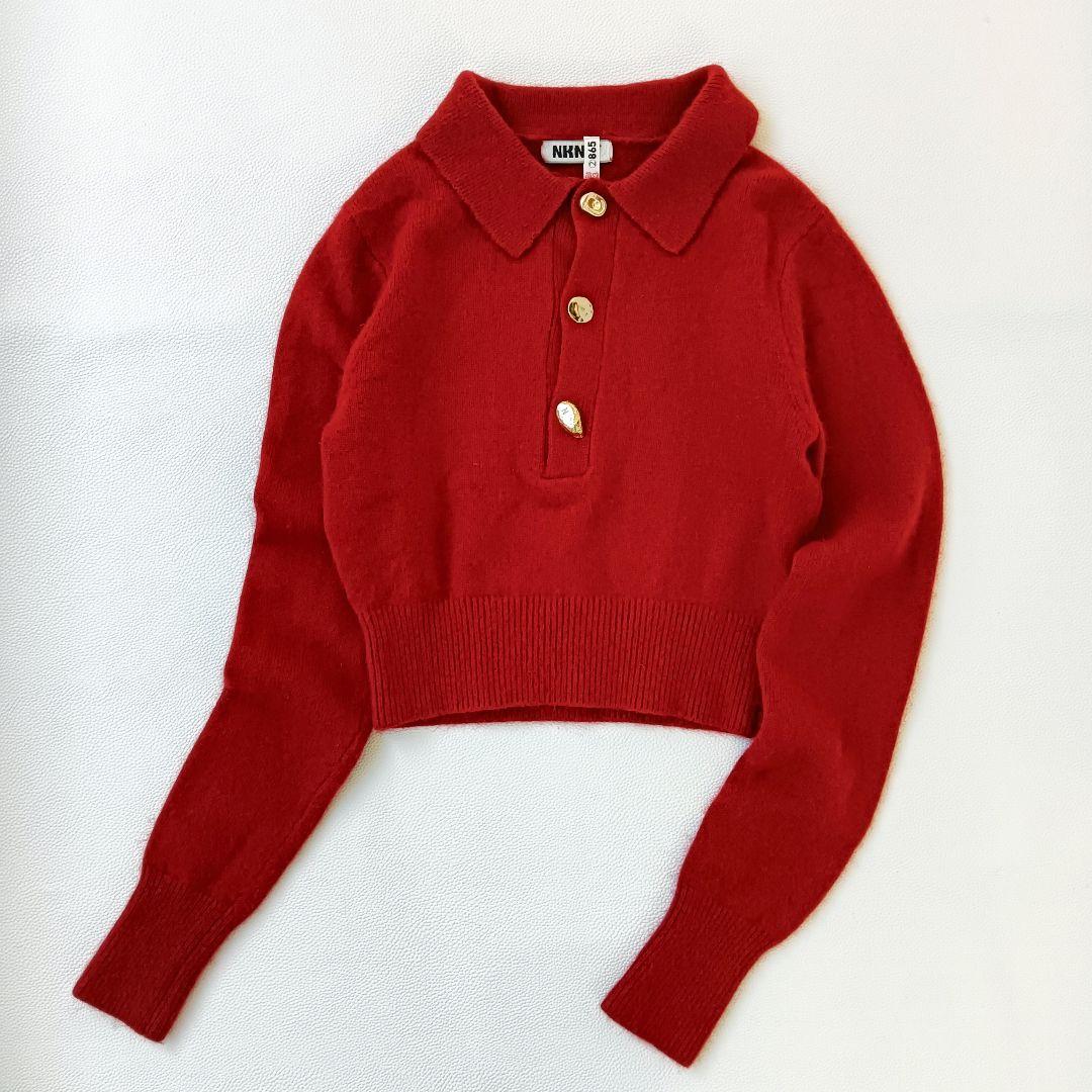 ほぼ未使用✨《NKNIT》raccoon mix skipper KNIT