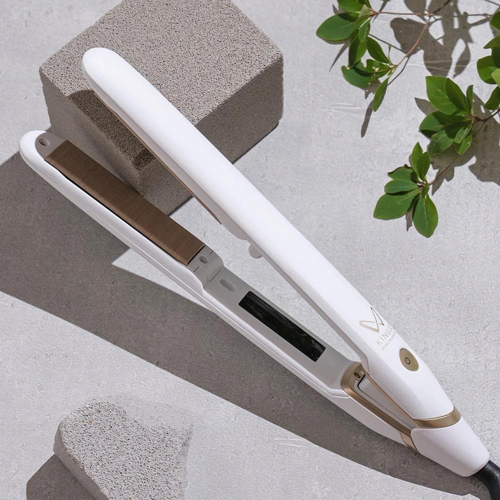 絹女 KINUJO W ストレートヘアアイロン ホワイト DS200 超美品