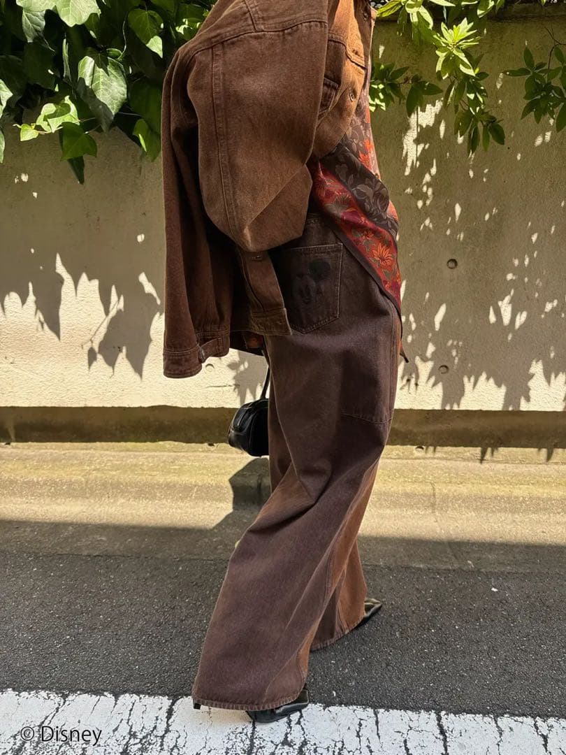 【正規品】Ameri MICKEY DESIGN DENIM PANTS