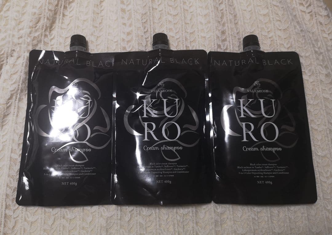 VALANROSE KURO Cream Shampoo 400g×3