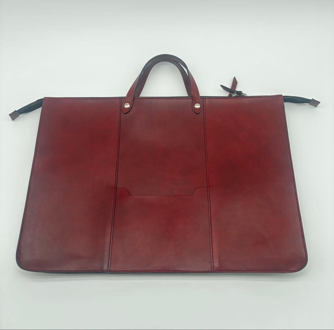 【値下中】美品✨Foglia ヌメ革A3ビジネスバッグ　定価55000円
