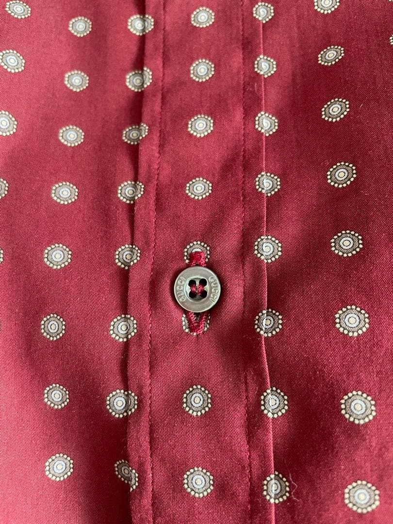 GUCCI グッチ　未使用品　メンズ　長袖シャツ　ドレスシャツ　シルク混