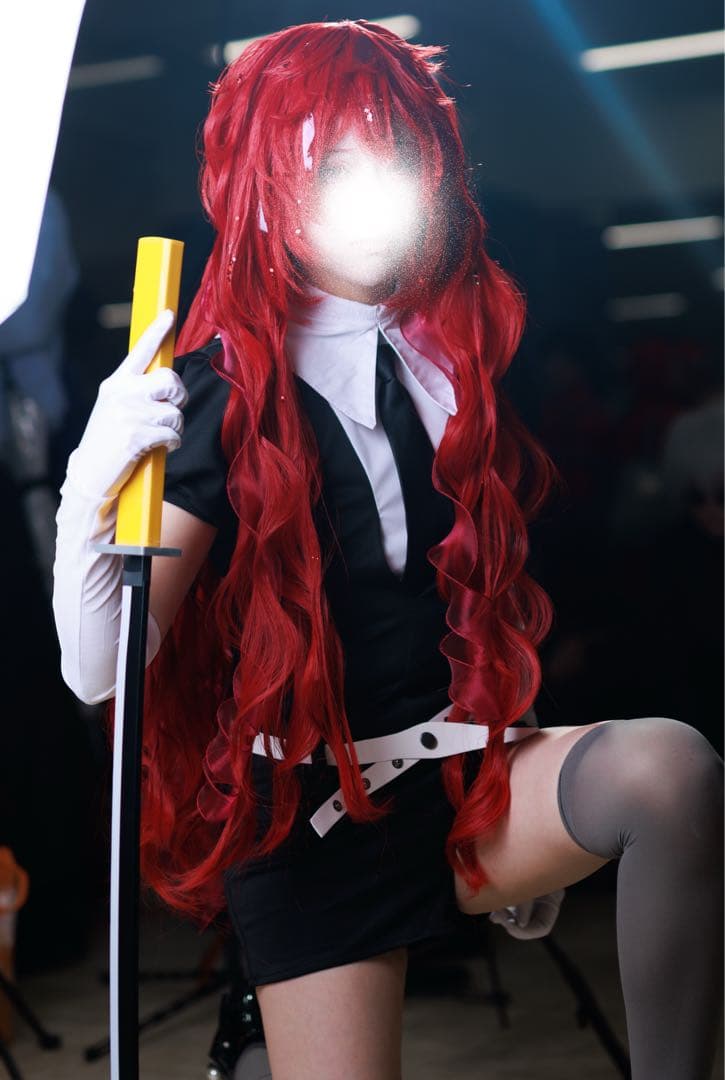 【やがみ】宝石の国　パパラチアウィッグ セット済み　コスプレ