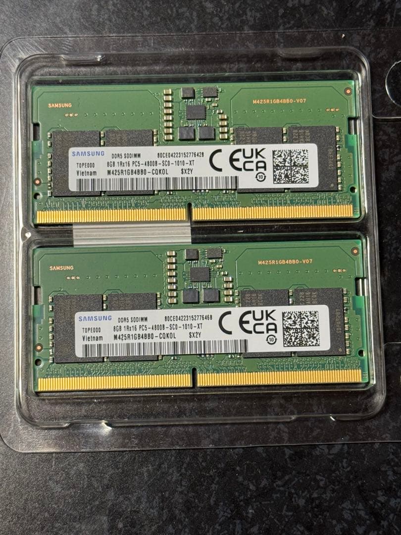 DDR5-4800 16GB SAMSUNG メモリー 8GBx2枚
