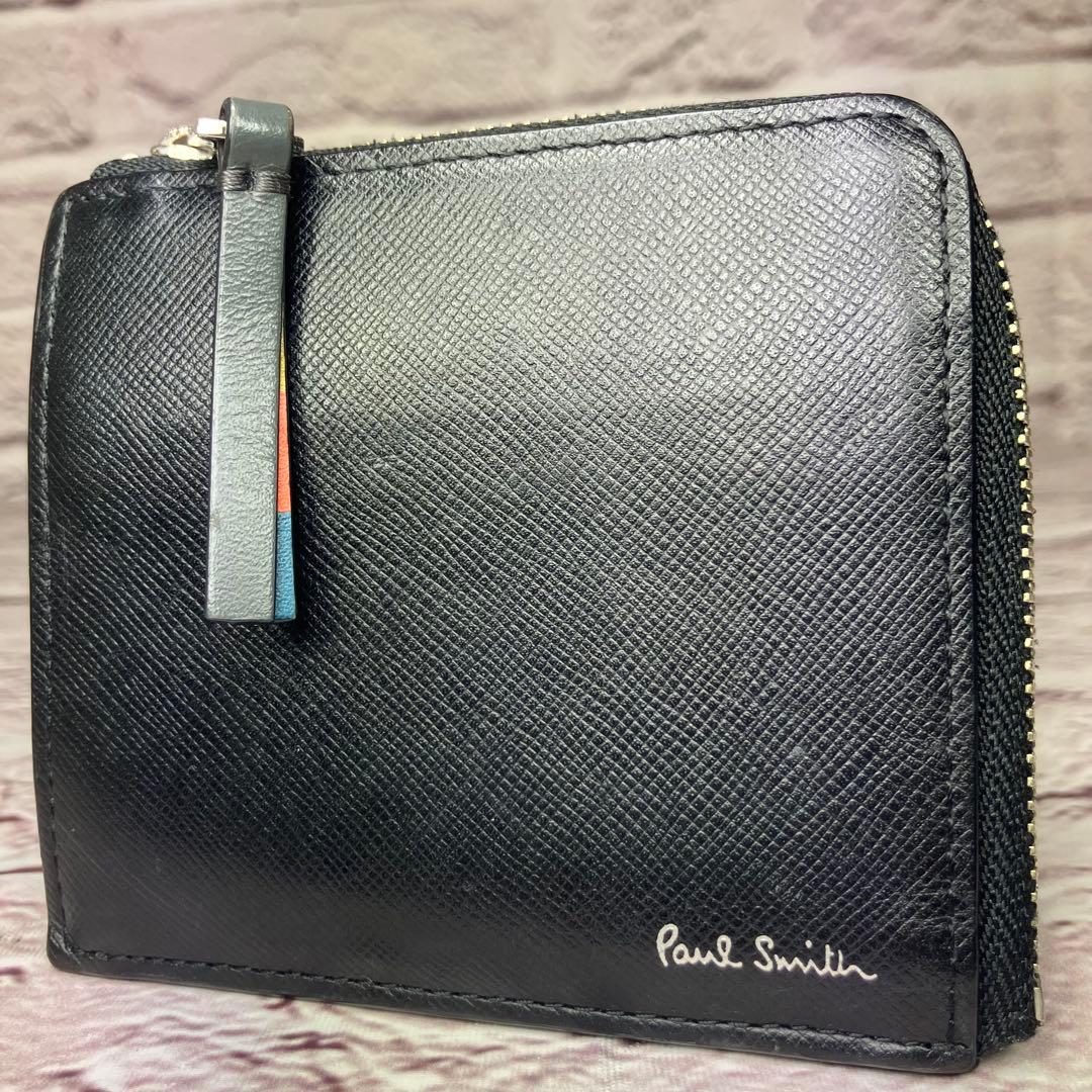 美品 ポールスミス ブライトストライププラー マルチストライプ ケース