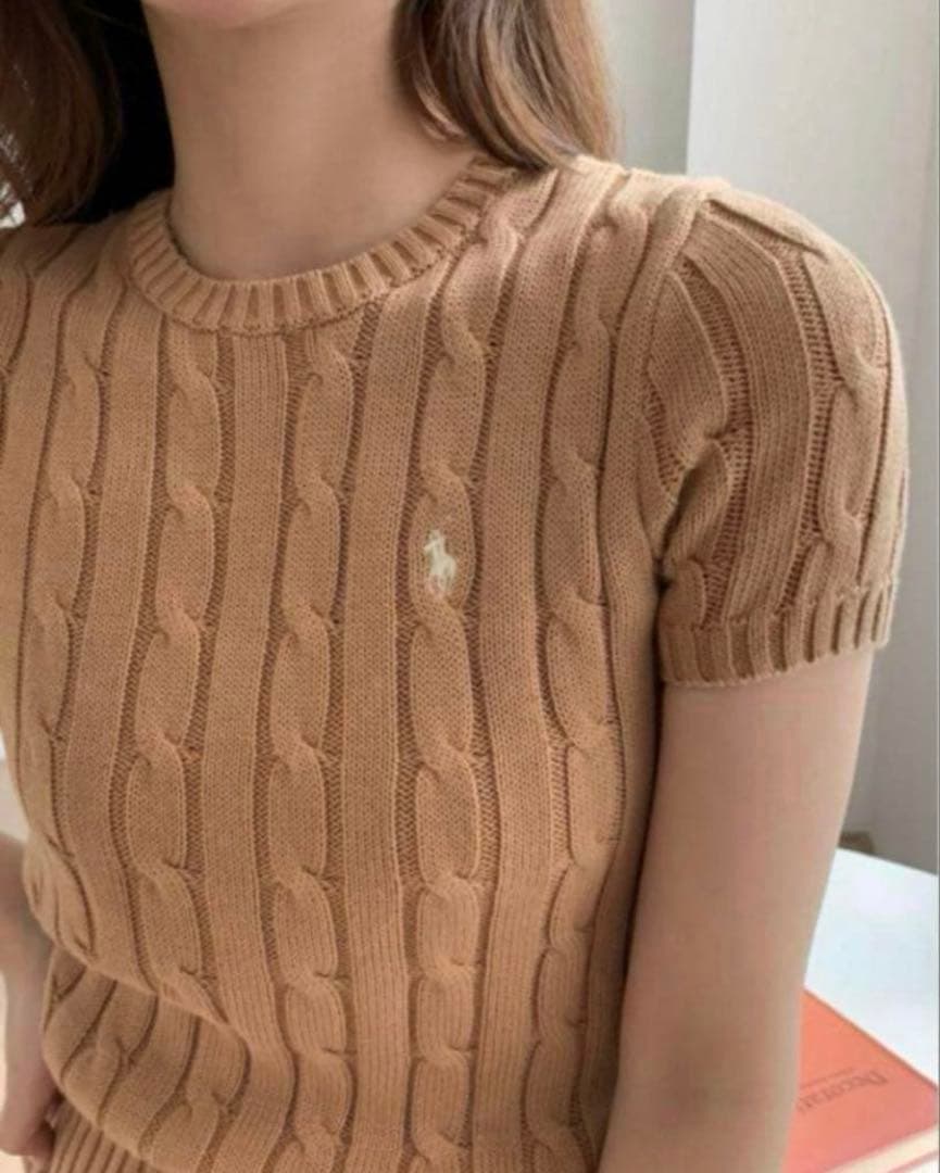 ポロ　ラルフローレン　ケーブル編みニット半袖