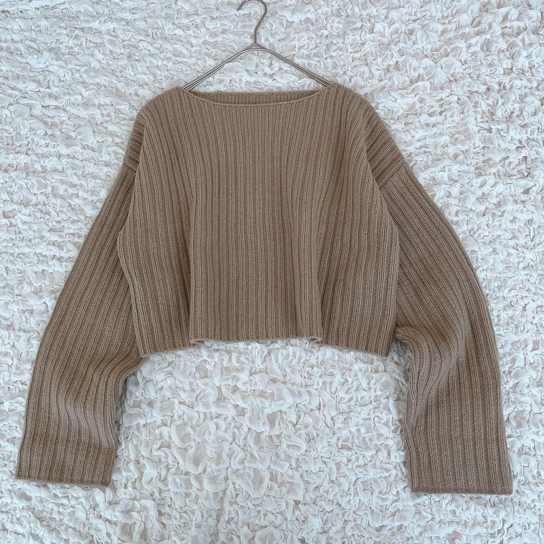 ドゥーズィエムクラス 23AW Cropped Wideリブプルオーバー ニット