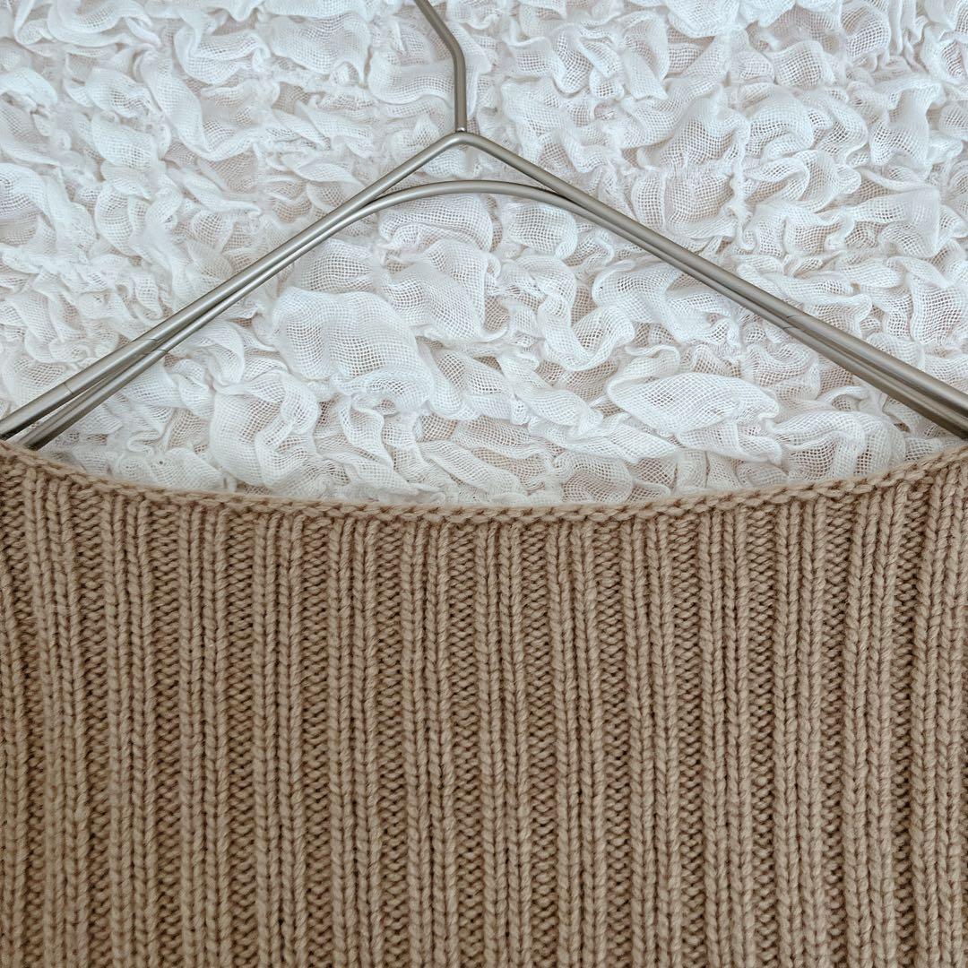 ドゥーズィエムクラス 23AW Cropped Wideリブプルオーバー ニット