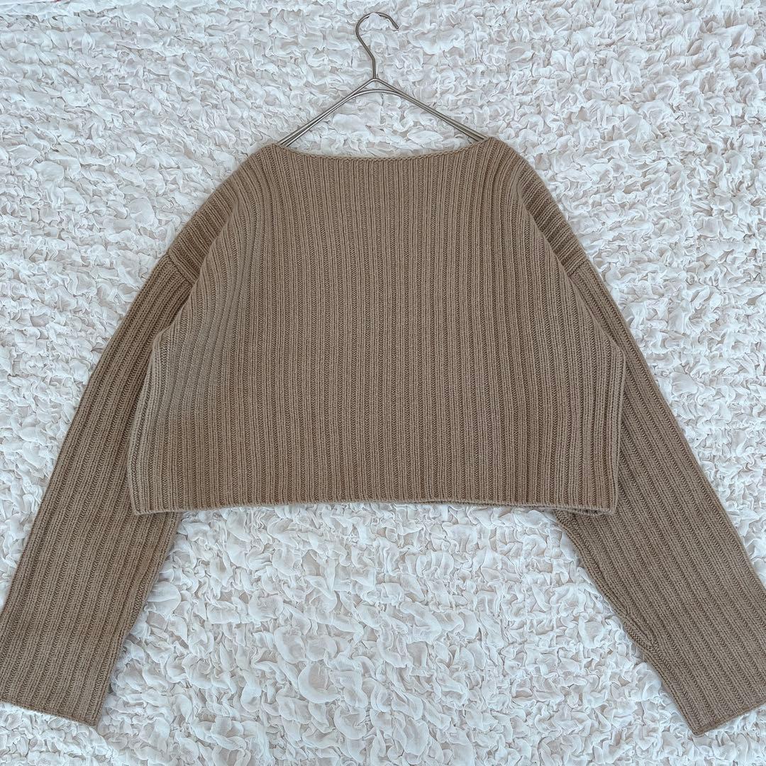 ドゥーズィエムクラス 23AW Cropped Wideリブプルオーバー ニット