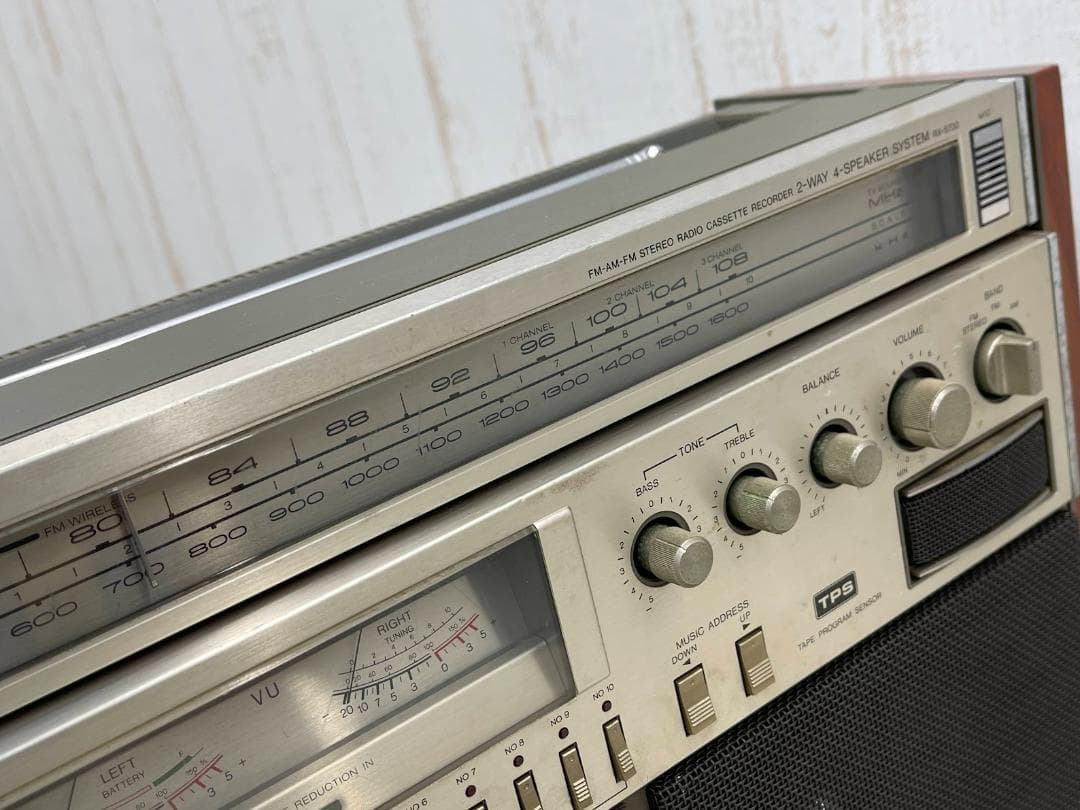 昭和レトロ ナショナル ステレオラジカセ RX-5700 通電確認