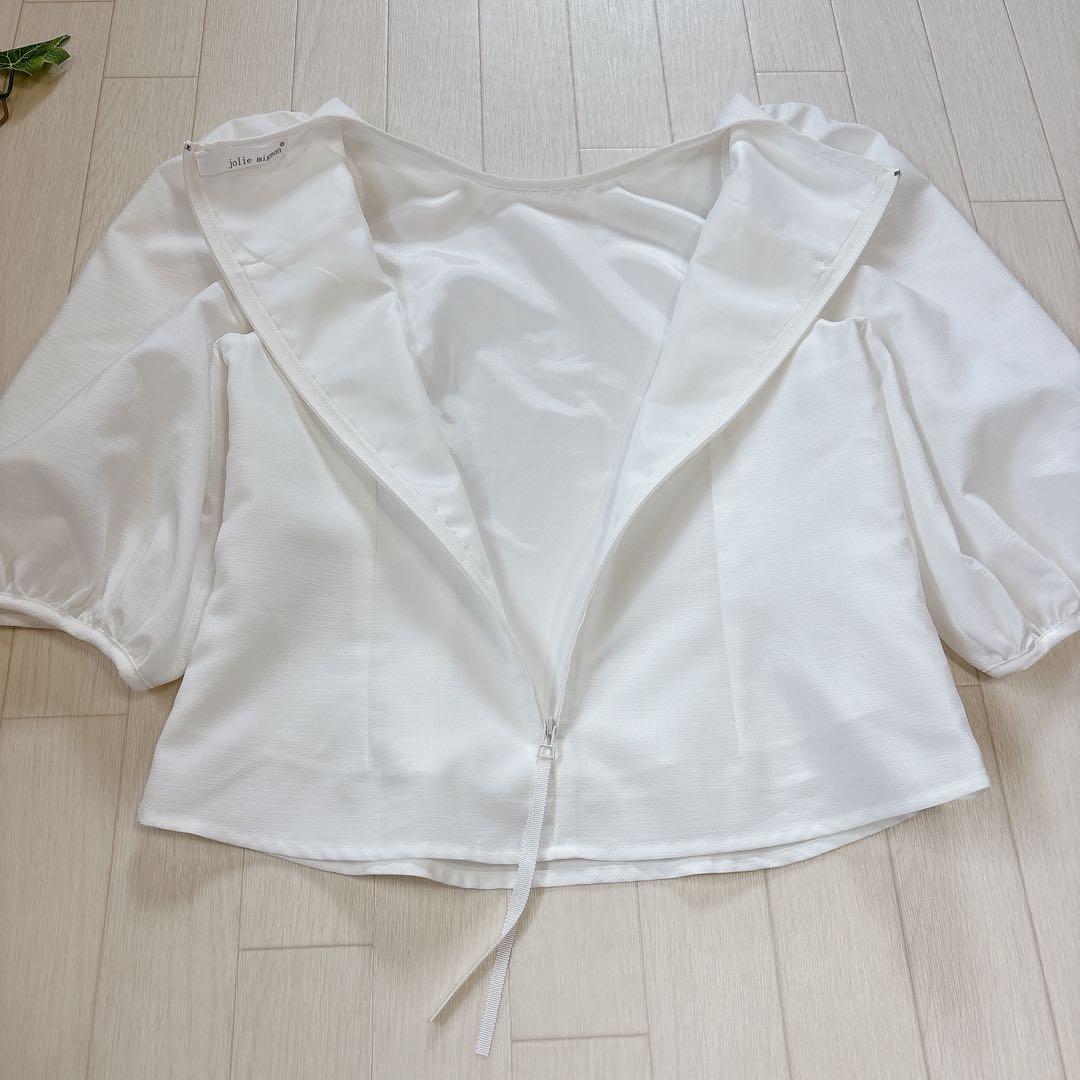 未使用級 ジョリーミニョン パール付きパフブラウス 36 新作✨️