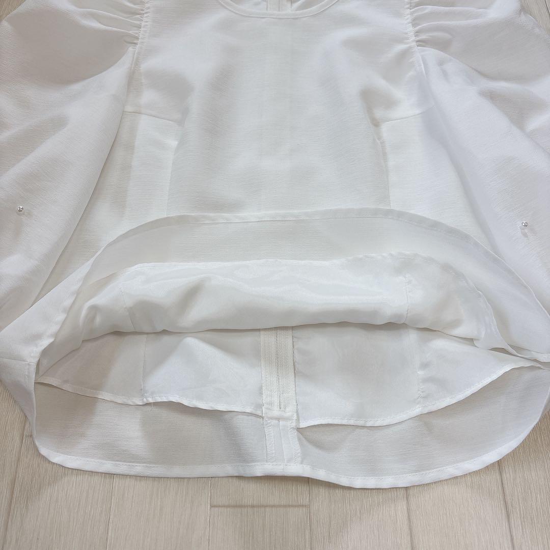 未使用級 ジョリーミニョン パール付きパフブラウス 36 新作✨️