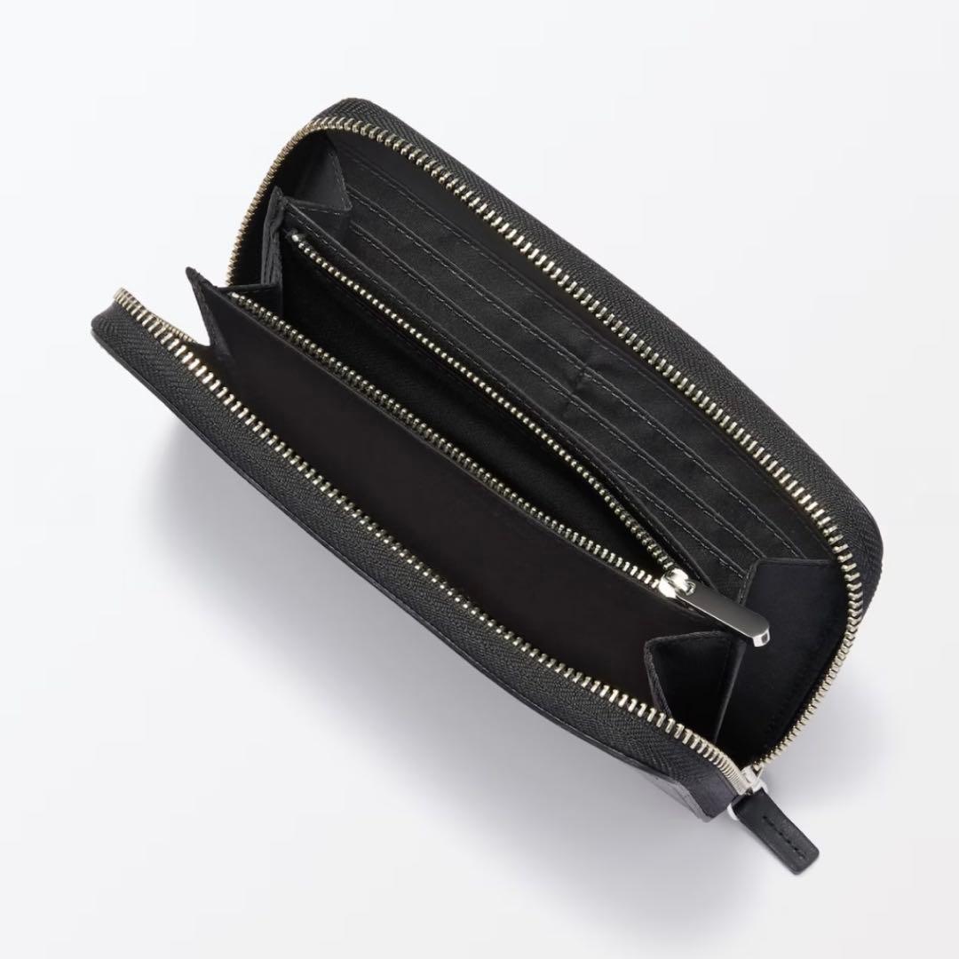 黒　レザー　長財布　無印良品