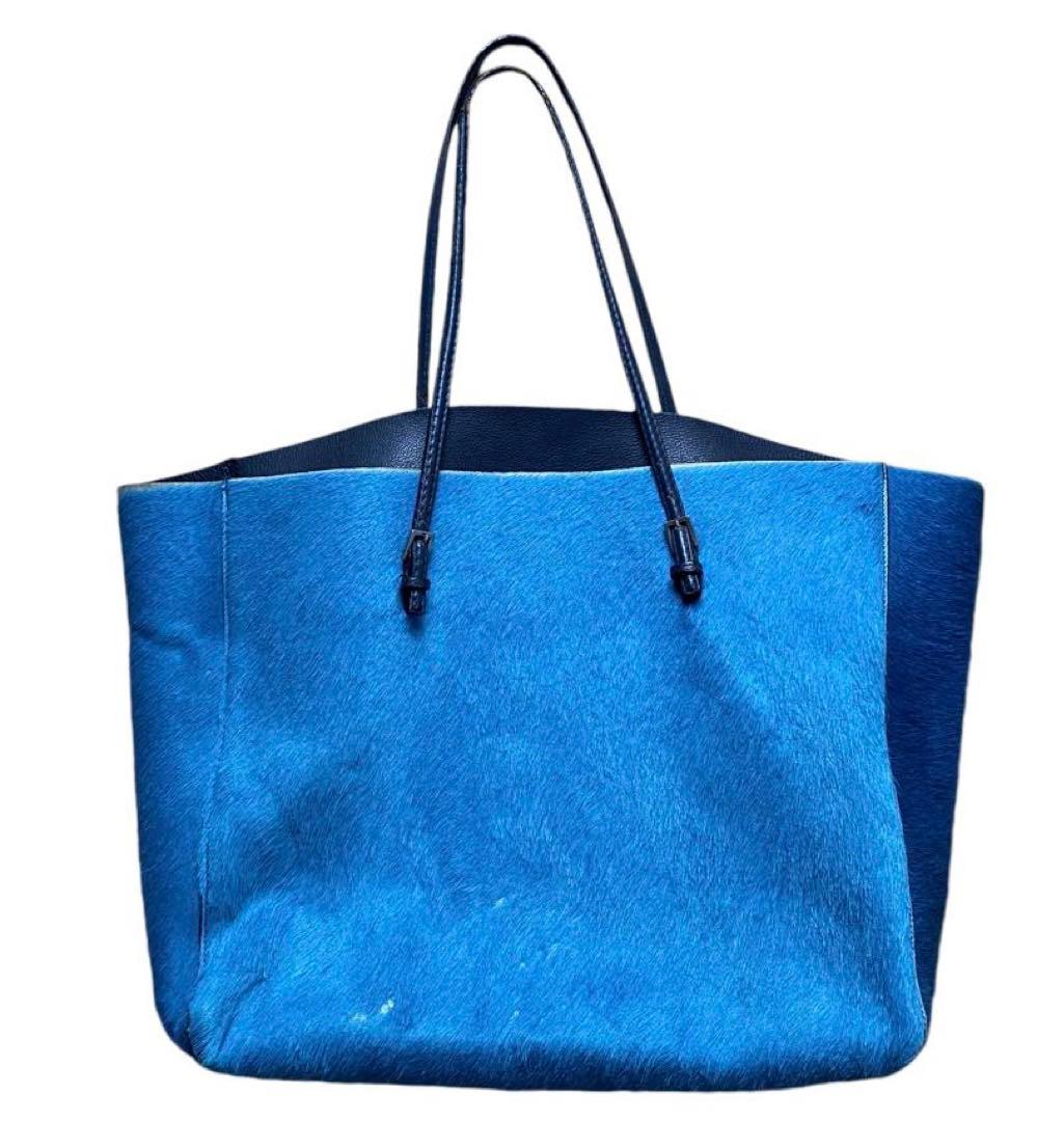 amantes amentes ハラコ バッグ ブルー