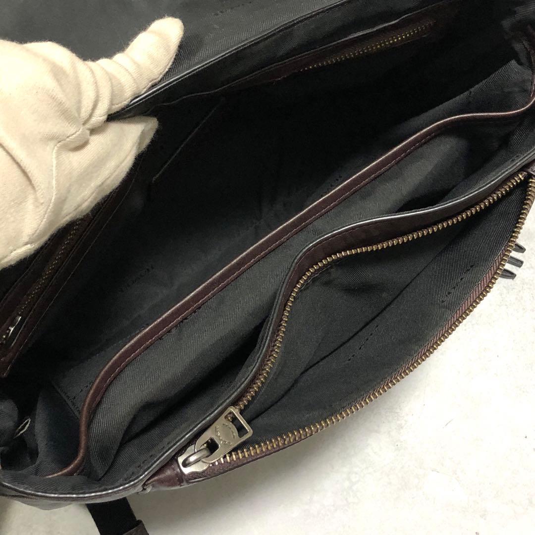 極美品✨コーチ ショルダーバッグ 37954 リビングトン バイク ブラウン