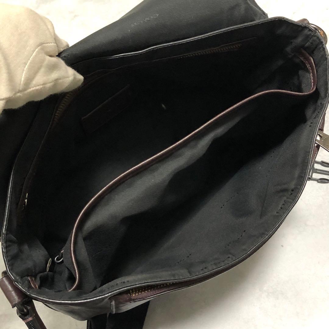 極美品✨コーチ ショルダーバッグ 37954 リビングトン バイク ブラウン