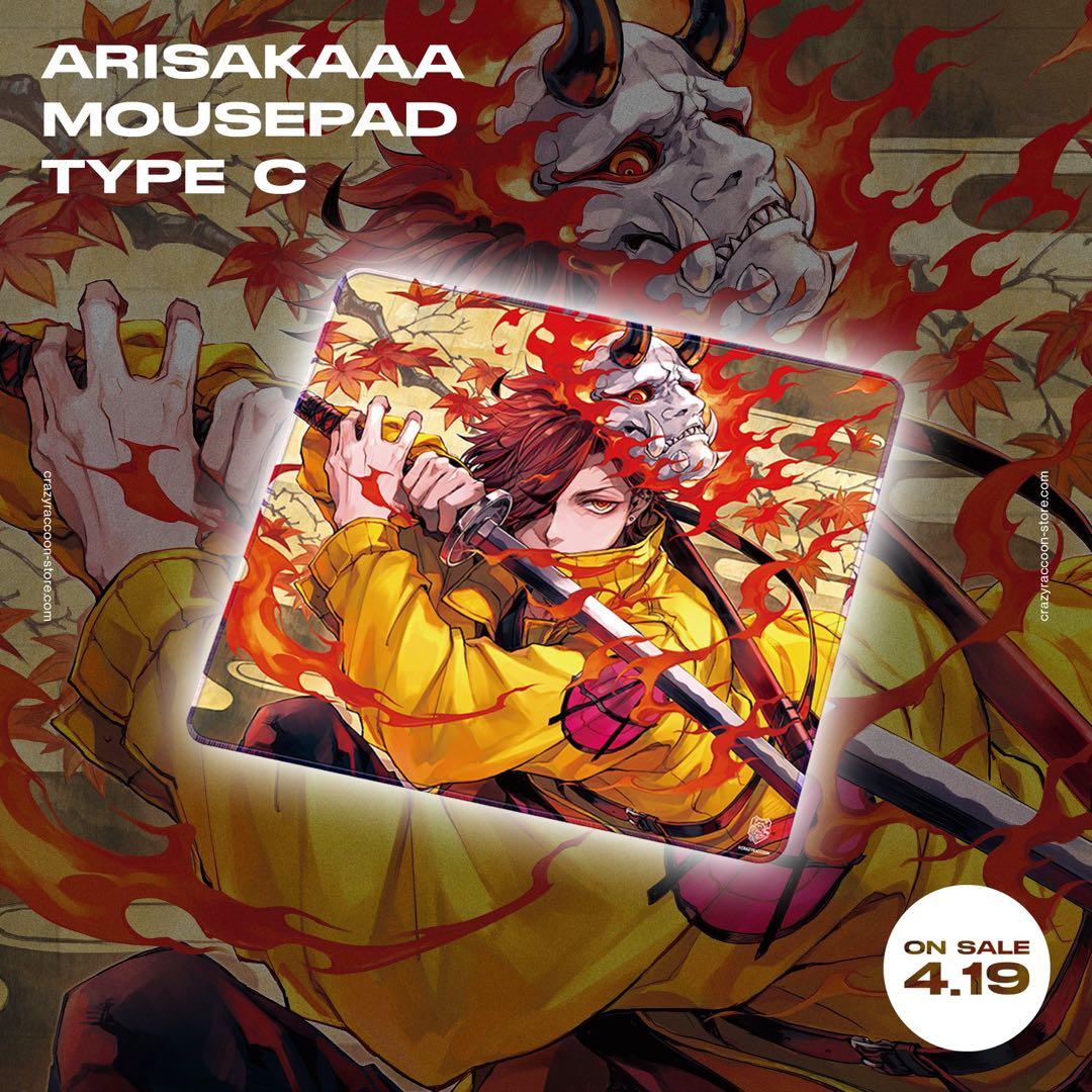 CRありさか crazy raccoon ARISAKAAA マウスパッド