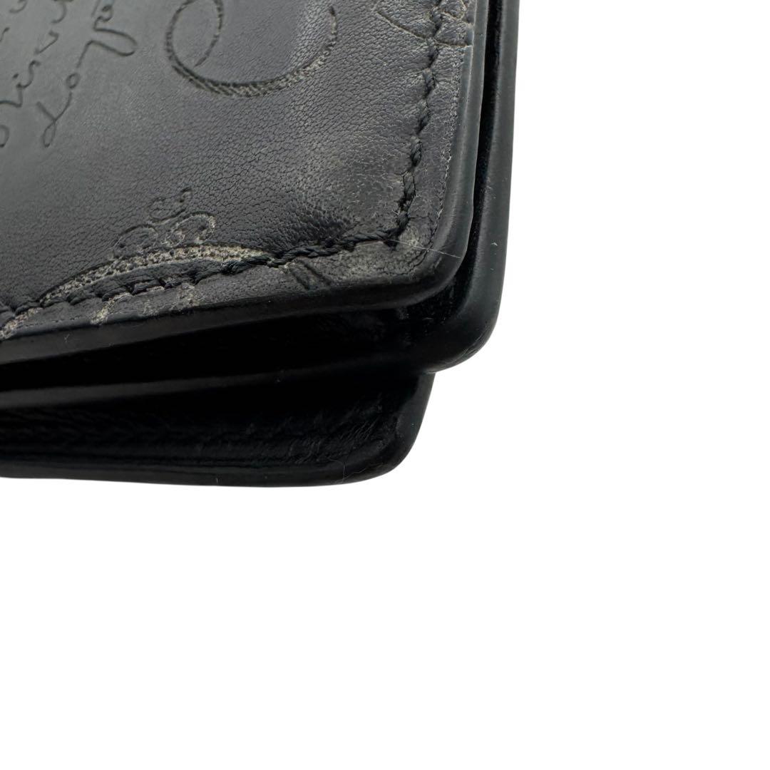 美品　ベルルッティ　長財布　サンタル　カリグラフィ　スクリットレザー　ブラック