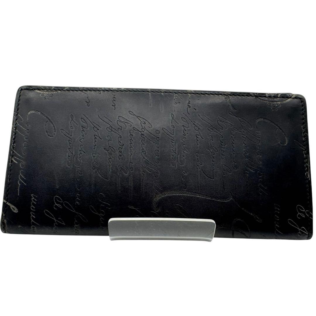 美品　ベルルッティ　長財布　サンタル　カリグラフィ　スクリットレザー　ブラック
