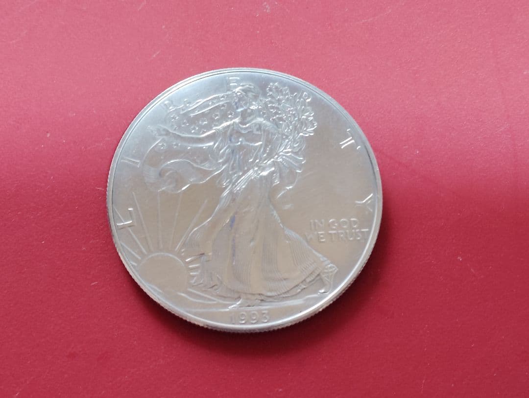 ● 1993年 ウォーキングリバティ 1ドル イーグル銀貨 1オンス 1ドル ●