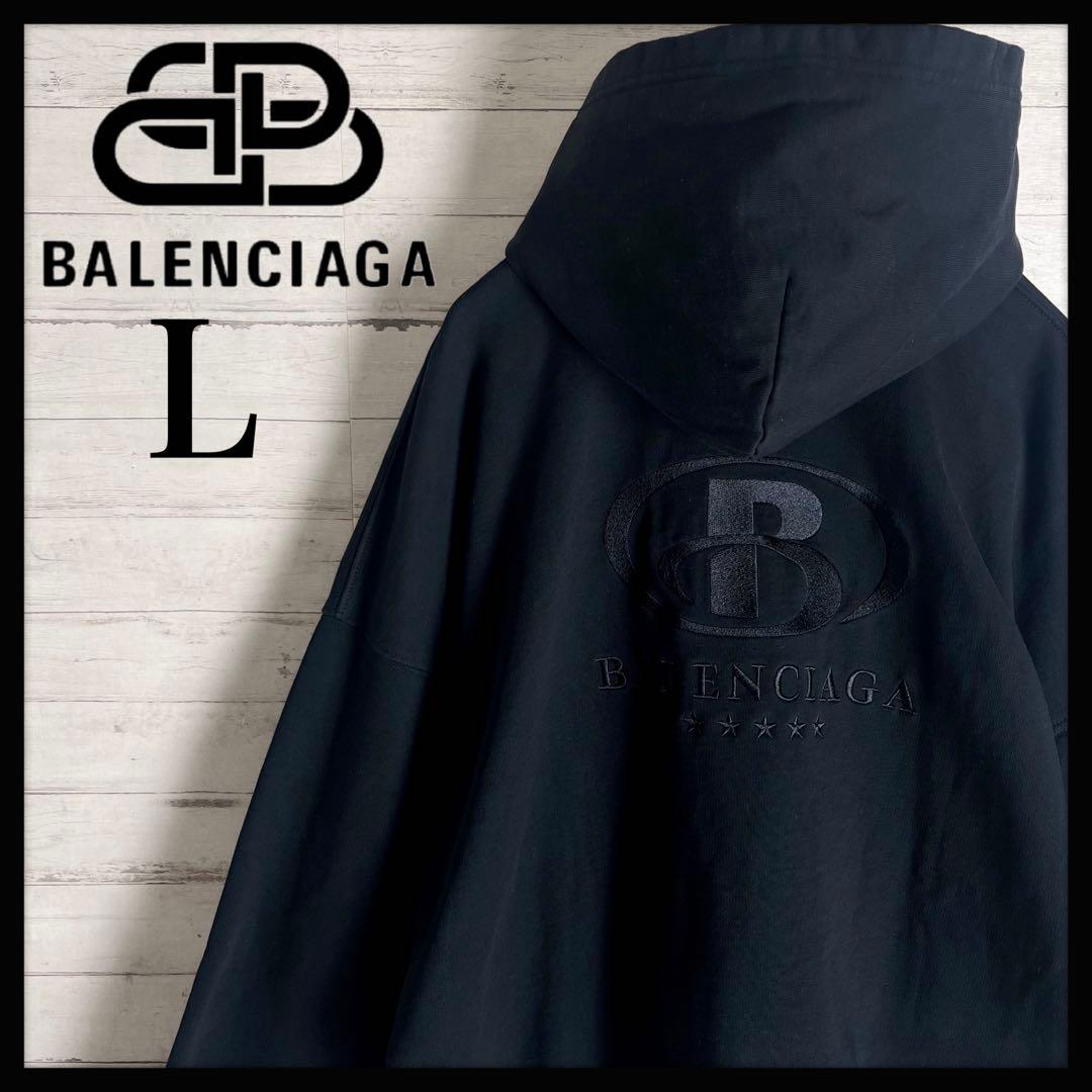 【最高級・入手困難】 バレンシアガ 刺繍ロゴ ユニセックス 完売サイズ パーカー