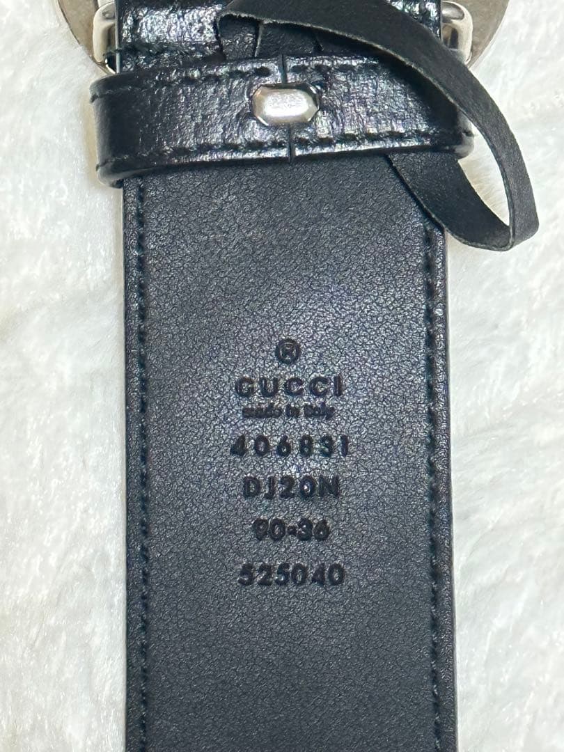 【GUCCI/グッチ】 GGマーモント ダブルG メタル/レザー ブラック