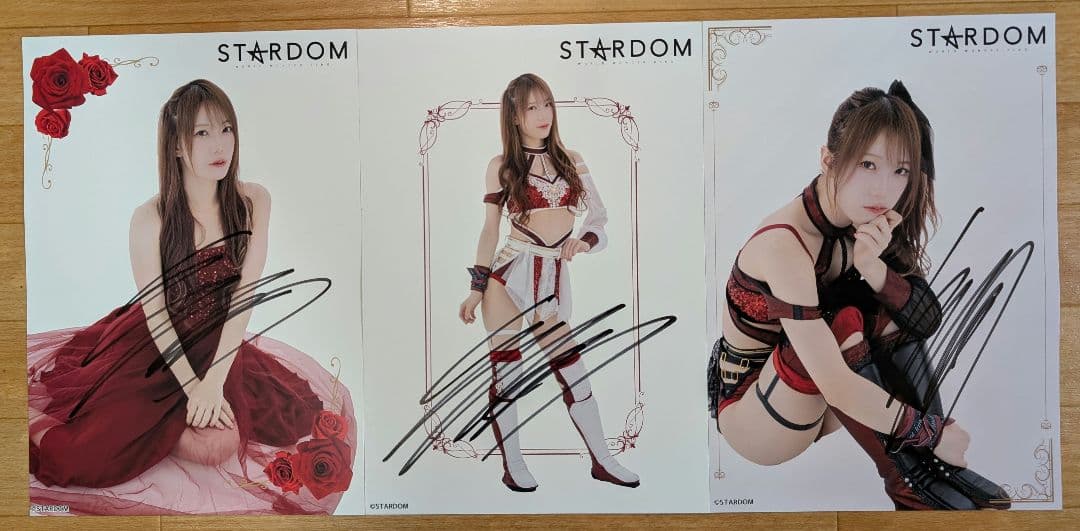 【限定品セット】スターダム　鹿島沙希　各150枚限定　ポートレート　3種セット