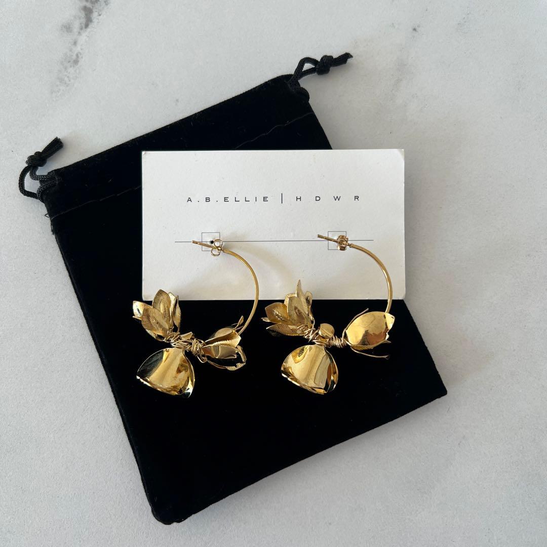 【新品未使用】A.B.ELLIE エイビーエリー ゴールド フープピアス