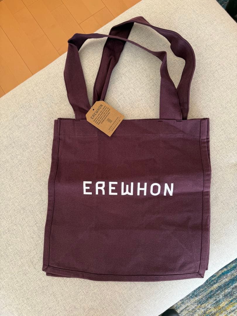 新品未使用　EREWHON ダークパープル トートバッグ