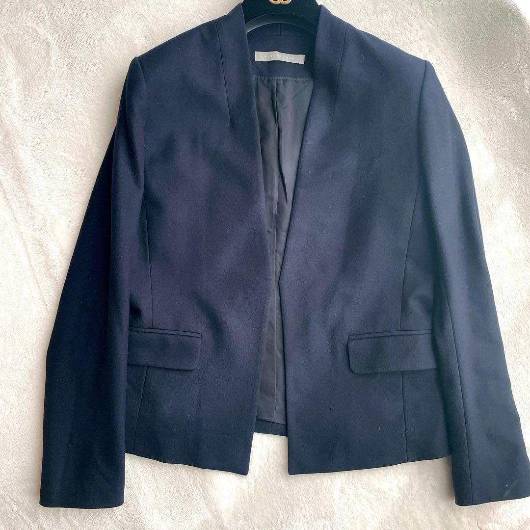 極美品⭐︎theory luxe ネイビー SAXONY.SOFT パンツスーツ