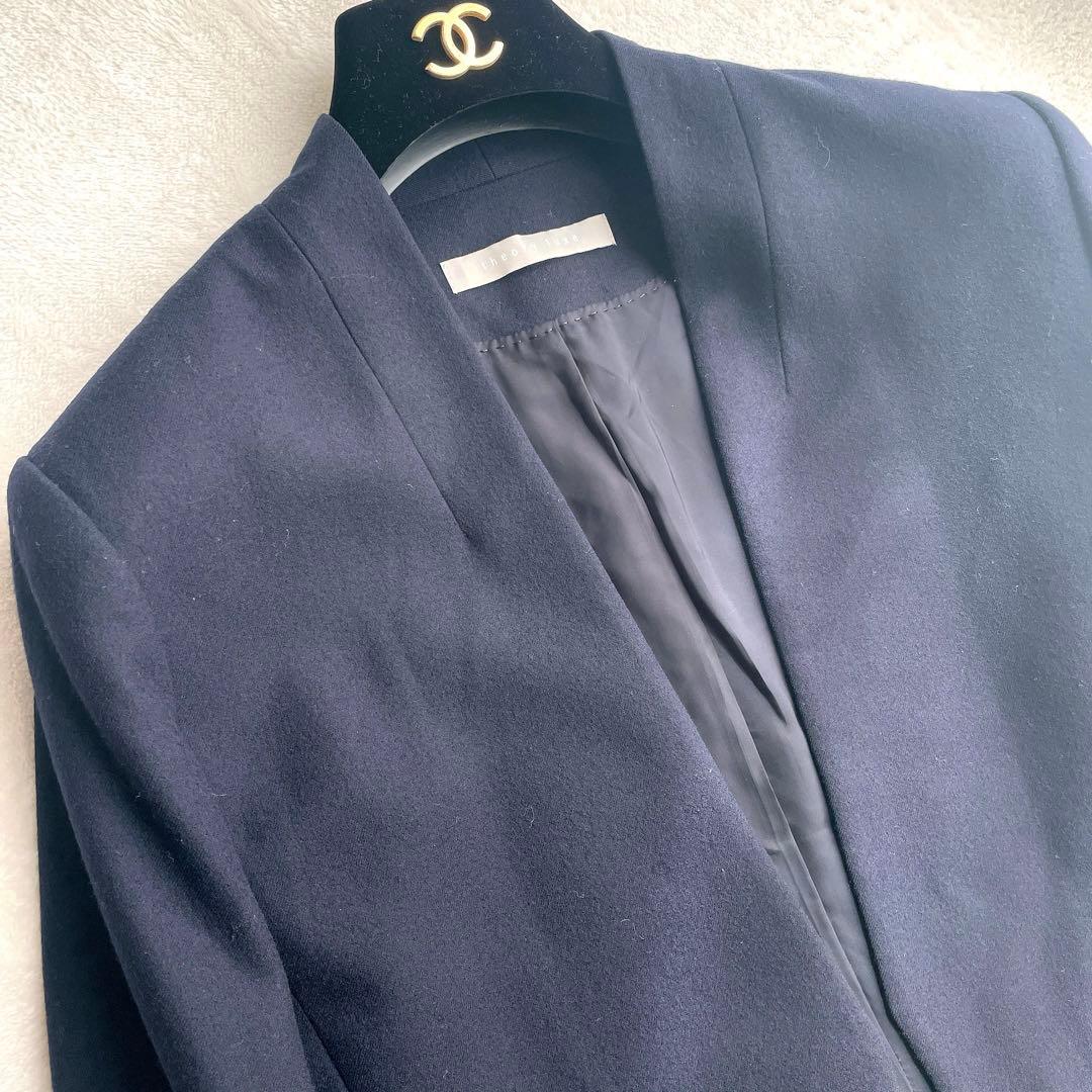 極美品⭐︎theory luxe ネイビー SAXONY.SOFT パンツスーツ