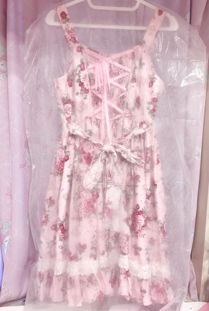 シュガーブーケ～永遠の乙女の憧れ～柄ジャンパースカートⅣ＆リボンクリップ