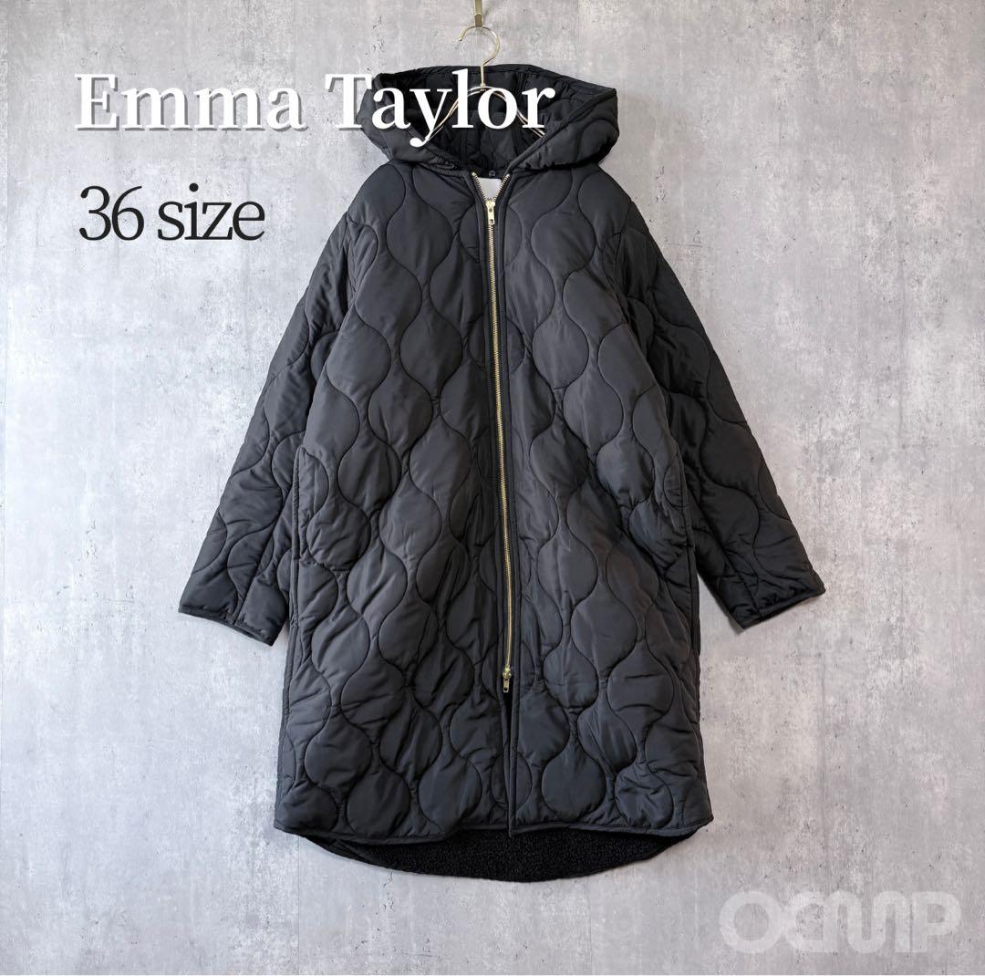 エマテイラー　キルティングフードコート 美シルエット3wayブラック 36 新品