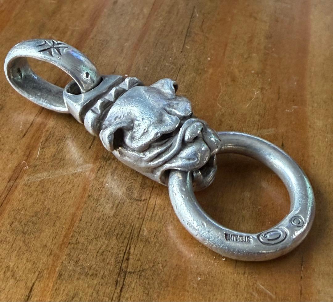 ガボールブルドッグヘッドペンダント★純正木箱、ギャランティカード、アズキチェーン