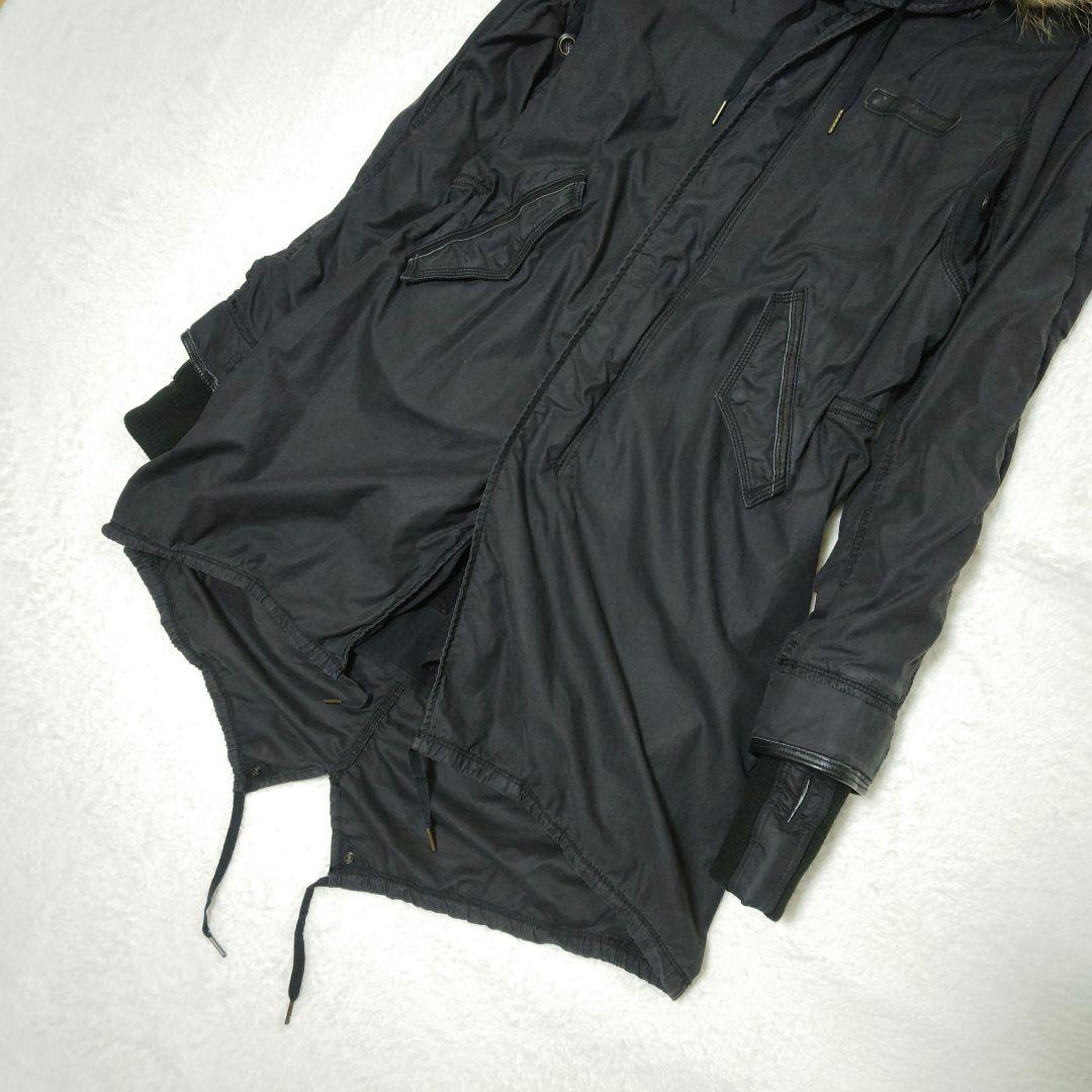 y2k goa ミリタリーコート ブラック ファー Y2K G.O.A ロング