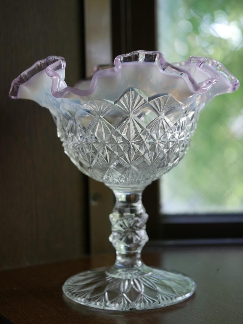 フェントン ピンククレスト Cut & Block オパールセントコンポート