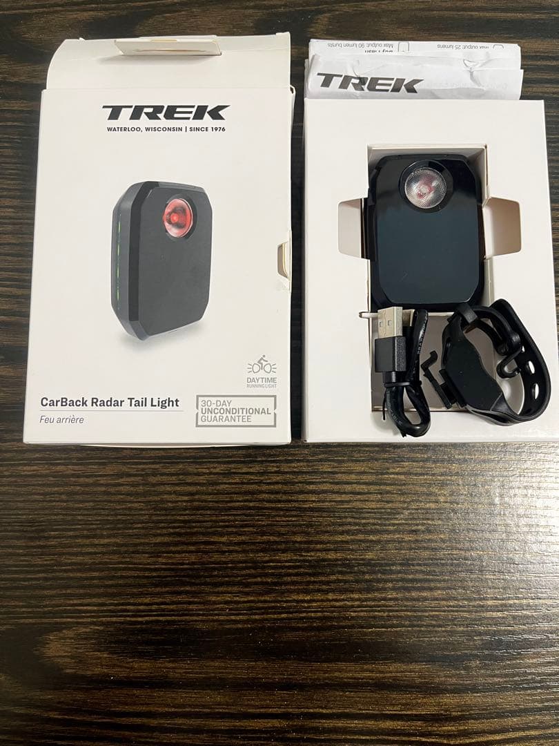 Trek CarBack Radar テールライト 未使用品、落下防止カバー付属