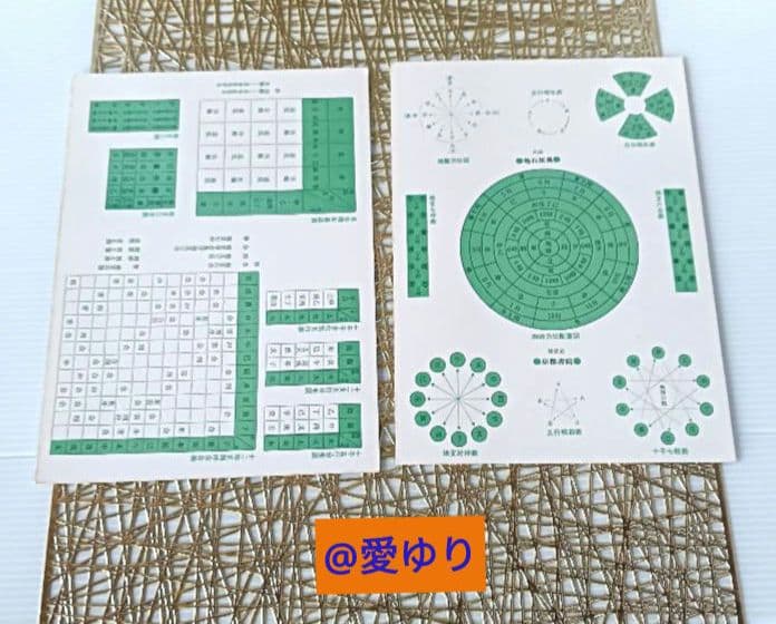 亀石厓風♦増補『四柱推命学辞典』☘️２大付録⭐四柱命式組織法他49P⭐鑑定早見表